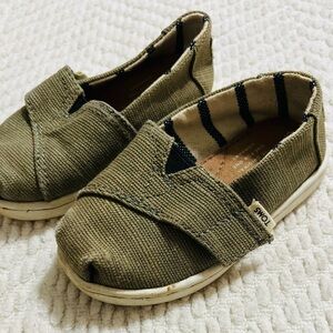 TOMS Kids Olive Slip-On Shoes